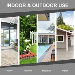 Outsunny 3 Seater All Weather Outdoor Sofa, Garden Rattan Sofa with Cushions and Mental Frame, Grey - 7