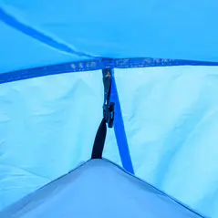Outsunny 2-3 Man Tunnel Tent with Vestibule, Weather-Resistant Camping Tent with Air Vents for Fishing Hiking, Light Blue & Grey - 8