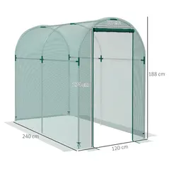 Outsunny 240 x 120cm Mini Polytunnel Greenhouse - 3
