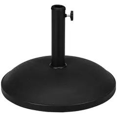 Outsunny 25 kg Parasol Base, Heavy Duty Concrete Patio Umbrella Stand with Adjustable Knob, 49 cm Round Garden Parasol Holder for 35 to 48 mm Poles, Black - 1