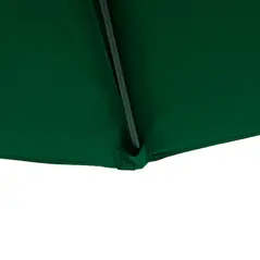 Outsunny 3(m) Half Parasol, Semi Round Umbrella with Metal Frame, Crank Handle for Balcony, Garden, Green - 8