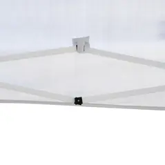 Outsunny 3 x 3M Garden Pop Up Gazebo Height Adjustable Marquee Party Tent Wedding Canopy with Carrying Bag, White - 9