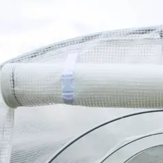 Outsunny 3 x 2 x 2m Polytunnel Greenhouse Replacement Cover ONLY Winter Garden Plant PE Cover for Tunnel Walk-in Greenhouse with Roll-up Windows Door Outdoor, White - 9