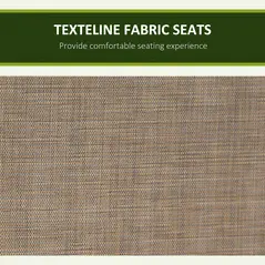 Outsunny 3 Seater Garden Swing Seat Outdoor Swing Chair with High Back Design, Steel Frame, Side Pouches, Adjustable Canopy, Brown - 5