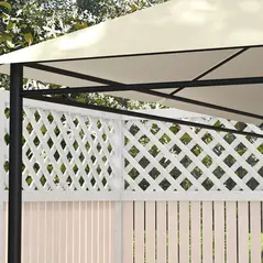 Outsunny 3 x 4m Gazebo Canopy Replacement Cover, Gazebo Roof Replacement (TOP COVER ONLY), Cream White - 8