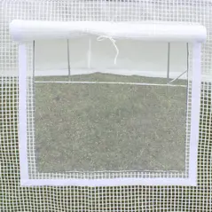 Outsunny 3 x 2 x 2m Polytunnel Greenhouse Replacement Cover ONLY Winter Garden Plant PE Cover for Tunnel Walk-in Greenhouse with Roll-up Windows Door Outdoor, White - 8