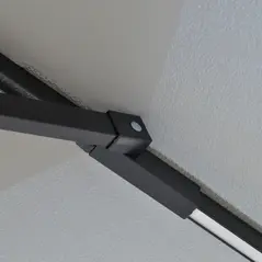 Outsunny 3(m) Cantilever Banana Parasol Hanging Umbrella with Double Roof, LED Solar lights, Crank, 8 Sturdy Ribs and Cross Base for Outdoor, Garden, Patio, Light Grey - 7