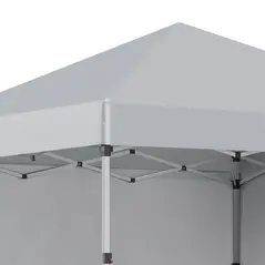 Outsunny 3 x 3 m Pop Up Gazebo, UPF 30+ Party Tent with 2 Sidewalls, Weight Bags and Wheeled Bag, Light Grey - 9