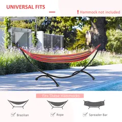 Outsunny 3(m) Universal Hammock Stand Metal Frame Garden Camping Picnic Outdoor Patio Replacement – Stand Only - 4