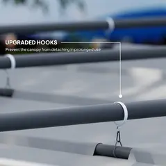 Outsunny 3 x 3m Retractable Roof Metal Pergola - Grey - 5