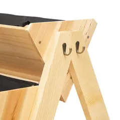 Outsunny 3 Tier Raised Beds for Garden, Wooden Planter Boxes with Clapboard and Hooks, 142L, 120 x 68 x 80cm - 7