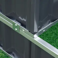 Outsunny 3 Tier Raised Garden Bed, Metal Elevated Planer Box Kit Flower Pot w/ A Pairs of Glove for Garden, Patio to Grow Vegetables, Herbs, Flowers, 118 x 118 x 62 cm, Grey - 8