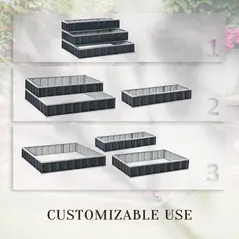 Outsunny 3 Tier Raised Garden Bed, Metal Elevated Planer Box Kit Flower Pot w/ A Pairs of Glove for Garden, Patio to Grow Vegetables, Herbs, Flowers, 118 x 118 x 62 cm, Grey - 4