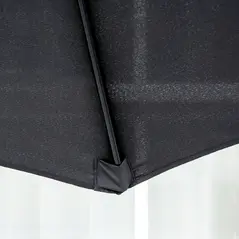 Outsunny 3(m) Tilting Parasol Garden Umbrellas, Outdoor Sun Shade with 8 Ribs, Tilt and Crank Handle for Balcony, Bench, Garden, Black - 9