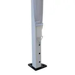 Outsunny 3 x 3M Garden Pop Up Gazebo Height Adjustable Marquee Party Tent Wedding Canopy with Carrying Bag, White - 8