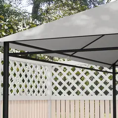 Outsunny 3 x 4m Gazebo Canopy Replacement Cover, Gazebo Roof Replacement (TOP COVER ONLY), Light Grey - 8