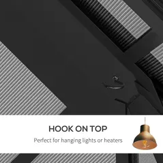 Outsunny 3 x 3.6m Hardtop Gazebo Canopy with Polycarbonate Roof, Aluminium Frame, Permanent Pavilion Garden Gazebo with Netting and Curtains for Patio, Deck, Dark Grey - 7