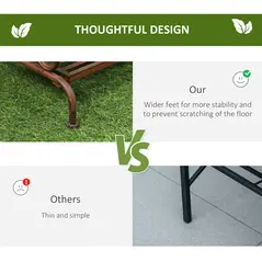 Outsunny 3 Tier Stair Style Metal Plant Stand, Flower Pot Holder Display Shelf, Storage Organizer Rack for Indoor Outdoor Patio Balcony Yard - 7