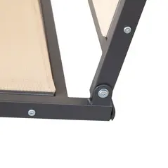 Outsunny 3 Seater Swing Chair, Garden Swing Bench with Canopy, Breathable Mesh Seat and Heavy Duty Steel Frame for Patio, Yard, Beige - 8