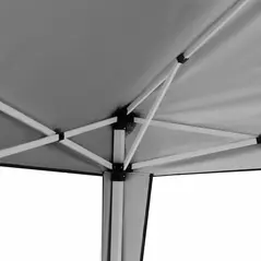 Outsunny 3 x 3 m Garden Pop Up Gazebo Marquee Party Tent Wedding Canopy, Height Adjustable with Carrying Bag, Grey - 8