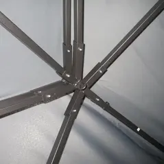 Outsunny 3 x 4m Aluminium Garden Gazebo, Marquee Canopy Shelter Pavilion Party Tent with Nets and Curtains for Garden and Deck, Dark Grey - 9