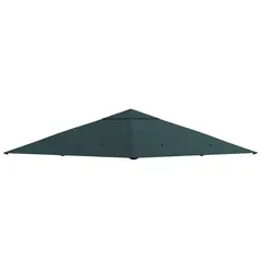 Outsunny 3 x 3 m Gazebo Canopy Replacement Cover, Garden Gazebo Roof Replacement with Drain Holes, TOP COVER ONLY, Grey - 1