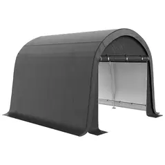 Outsunny 3 x 3(m) Garden Storage Tent, Heavy Duty Outdoor Shed, Waterproof Portable Shed Storage Shelter with Galvanised Steel Frame for Bike, Motorcycle, Garden Tools, Grey - 1