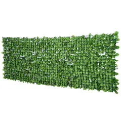 Outsunny 3 x 1m Artificial Leaf Wall - Green - 8