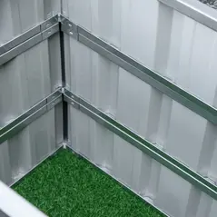 Outsunny 3 Tier Raised Garden Bed, Metal Elevated Planer Box Kit Flower Pot w/ A Pairs of Glove for Garden, Patio to Grow Vegetables, Herbs, Flowers, 118 x 118 x 62 cm, Grey - 7