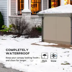 Outsunny 3 x 3 (m) Gazebo Protective Cover, Waterproof Cover for Gazebo, Canopy, and Tent - 4