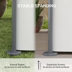 Outsunny 3 x 4m Metal Frame, Two-Tier Roof Gazebo - Cream White - 7