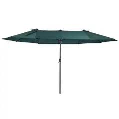 Outsunny 4.6m Double Garden Parasol - Green - 1