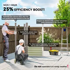 Outsunny 4 x 6ft Galvanised Metal Garden Shed, with Locking Door - Grey - 4