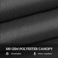 Outsunny 4.6m Double Garden Parasol - Black - 6