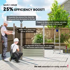 Outsunny 3.7 x 7.9ft Galvanised Steel Shed, with Latched Door and Padlock - Light Grey - 5