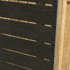 Outsunny 34 x 69.5cm Garden Planter Box, with Back Trellis, Black - 8