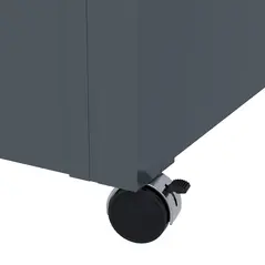 Outsunny 311L Galvanised Steel Garden Storage Box, with Lock - Dark Grey - 9