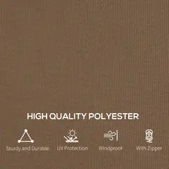 Outsunny 4 Pack Replacement Gazebo Curtains Privacy Panel for Most 3 x 4m Gazebo Canopy Pavillion Outdoor Shelter Sidewalls Accessories Dark Brown - 7