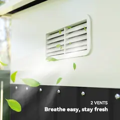 Outsunny 3.3 x 2.68m Corrugated Metal Shed - Black - 9