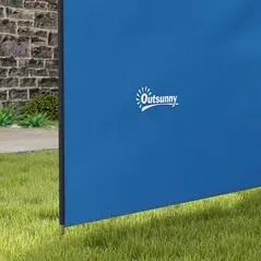 Outsunny 4 Pole Camping Windbreaks, Beach Wind Shield Shelter with Carry Bag and Steel Poles, Outdoor Caravan Privacy Shield, 540cm x 150cm, Blue - 9