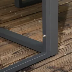 Outsunny 4 Pieces Garden Sofa Set 2 Single Armchair 1 Bench & Side Table Set Aluminium Frame Patio Furniture with Cushions Grey - 7