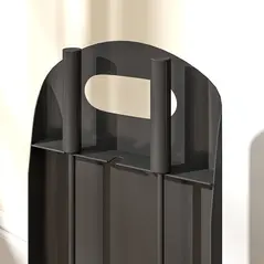 Outsunny 4 Pieces Fireplace Companion Set, Metal Fireplace Accessories Fireside Companion Set with Broom, Shovel, Poker, Bucket, Black - 9