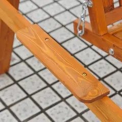 Outsunny 3-Seater Pinewood Swing Chair-Green - 8