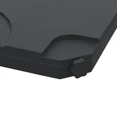 Outsunny 4 Pieces Parasol Base Stand Weights for Banana Hanging Cantilever Umbrella, Water and Sand Filled, Up to 72kg, Black - 7