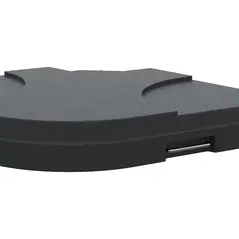 Outsunny 4 Pieces Parasol Base Stand Weights for Banana Hanging Cantilever Umbrella, Water and Sand Filled, Up to 72kg, Black - 9