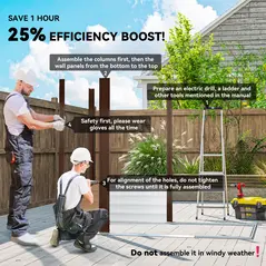 Outsunny 4 x 6ft Galvanised Steel Garden Shed, with Lock and Gloves - Oak - 4