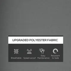 Outsunny 4 Pieces Outdoor Seat Cushions with Backrest, Fabric and PE Rattan Cover, Water Repellent Seat Pads for Chair, Swing, Sofa, Grey - 4