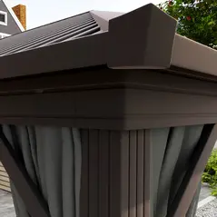 Outsunny 3.6 x 3 m Aluminium Hardtop Gazebo, with Accessories - Dark Grey - 9