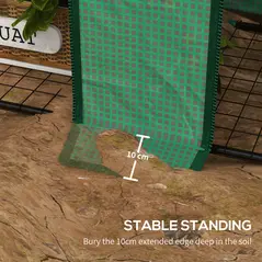 Outsunny 46 x 143cm Three-Shelf Mini Greenhouse - Green - 7