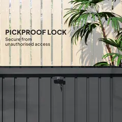 Outsunny 400L Galvanised Steel Garden Storage Box - 7